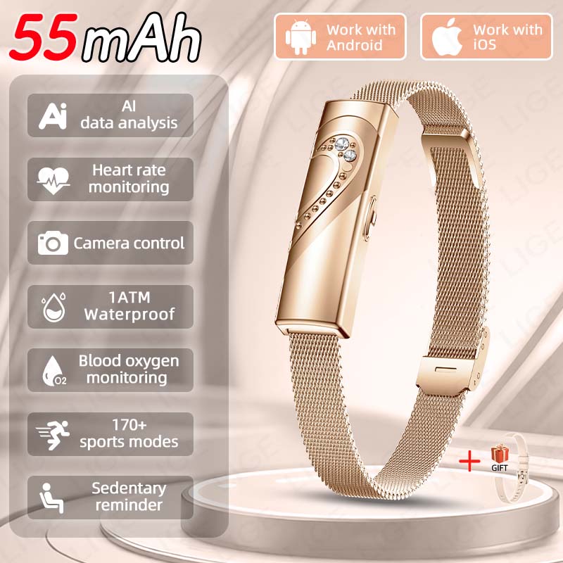 Couple Watches Smartwatch - LIGE Gelang Pintar Pemantau Detak Jantung