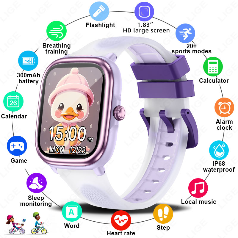 Smartwatch Watches For Girls Kids - LIGE 2026 Jam Tangan Pintar Anak