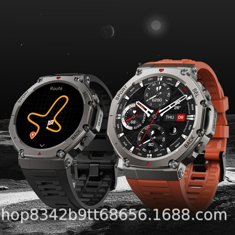 Altimeter Compass Watch - Jam Tangan Pintar DM58, Layar AMOLED,