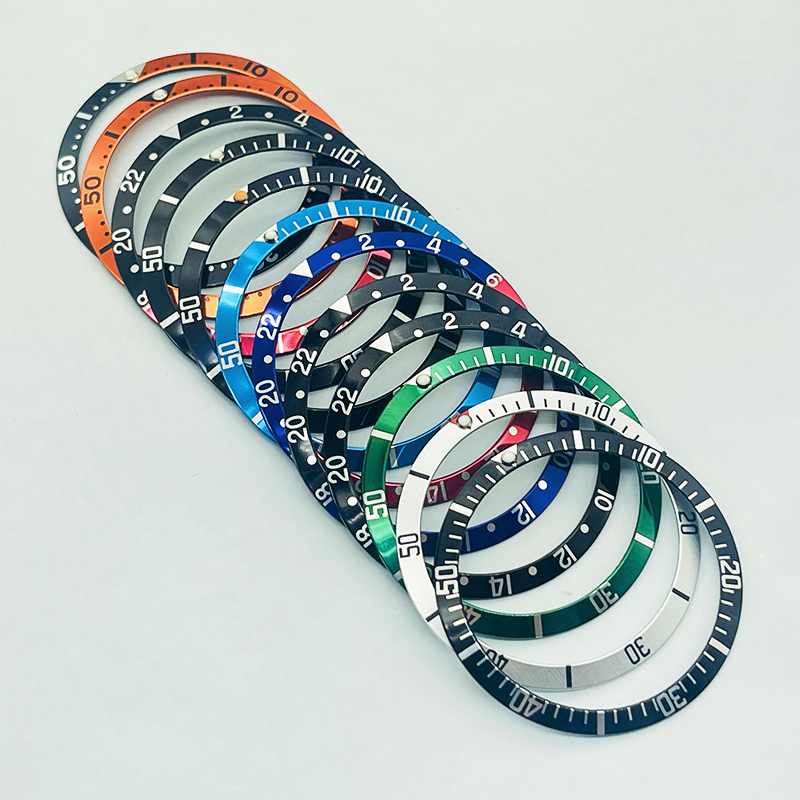 Watch Bezel Insert - 36.5mm jam tangan aluminium lengkung bezel