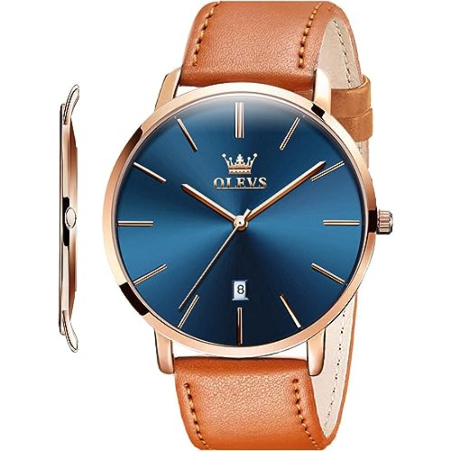 Smartwatch Digital Watches For Men - OLEVS Jam Tangan Kulit Pria Hitam