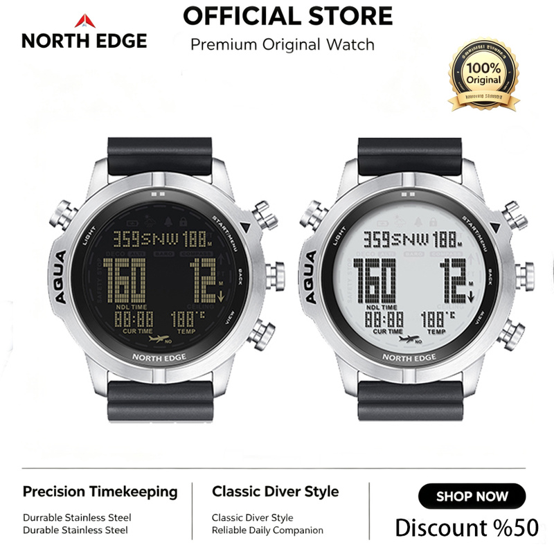 Altimeter Compass Watch - Jam Tangan Digital Pria NORTH EDGE,