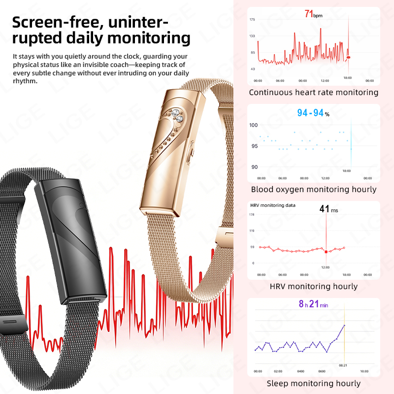LIGE Gelang Pintar Pemantau De - Couple Watches Smartwatch ulasan dan harga