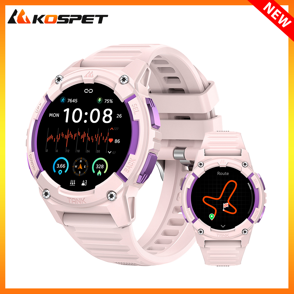 KOSPET TANK S2 jam tangan pint - Altimeter Compass Watch ulasan dan harga