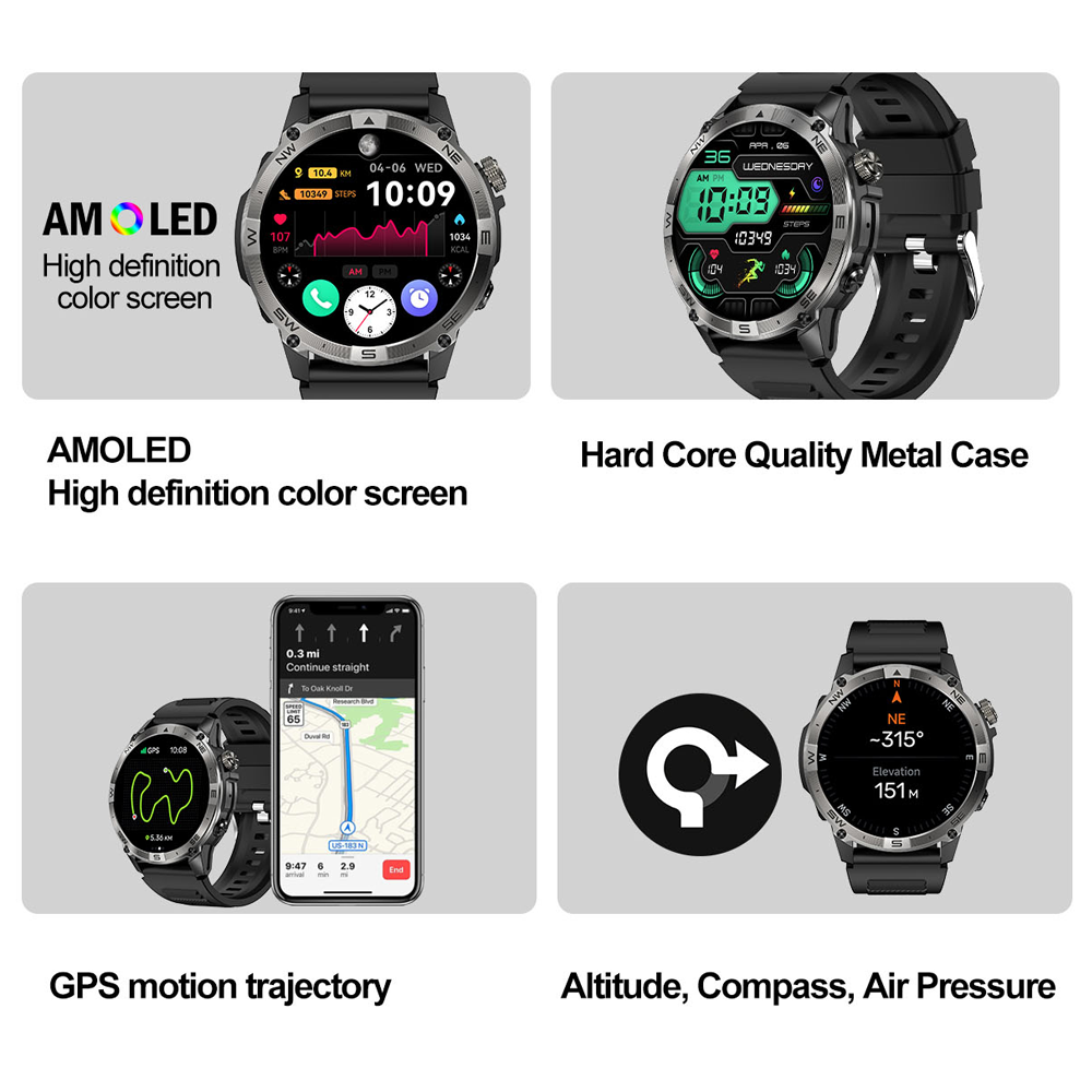 NORTH EDGE jam tangan pintar o - Altimeter Compass Watch ulasan dan harga