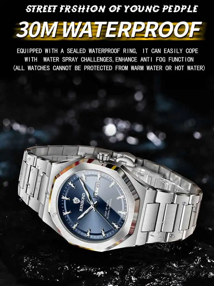 BINBOND Jam Tangan Kuarsa Pria - Smartwatch Trending Watches For Men ulasan dan harga