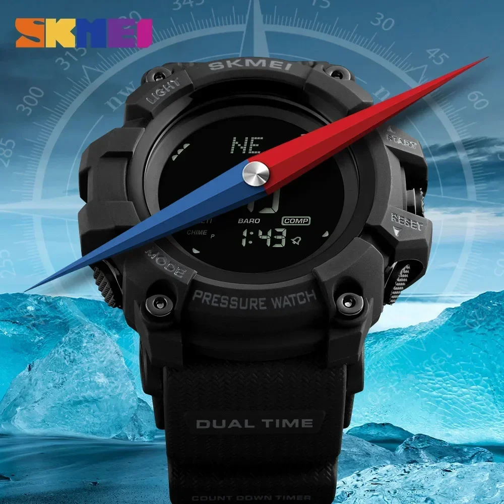 SKMEI 1358 jam tangan pelacak  - Altimeter Compass Watch ulasan dan harga