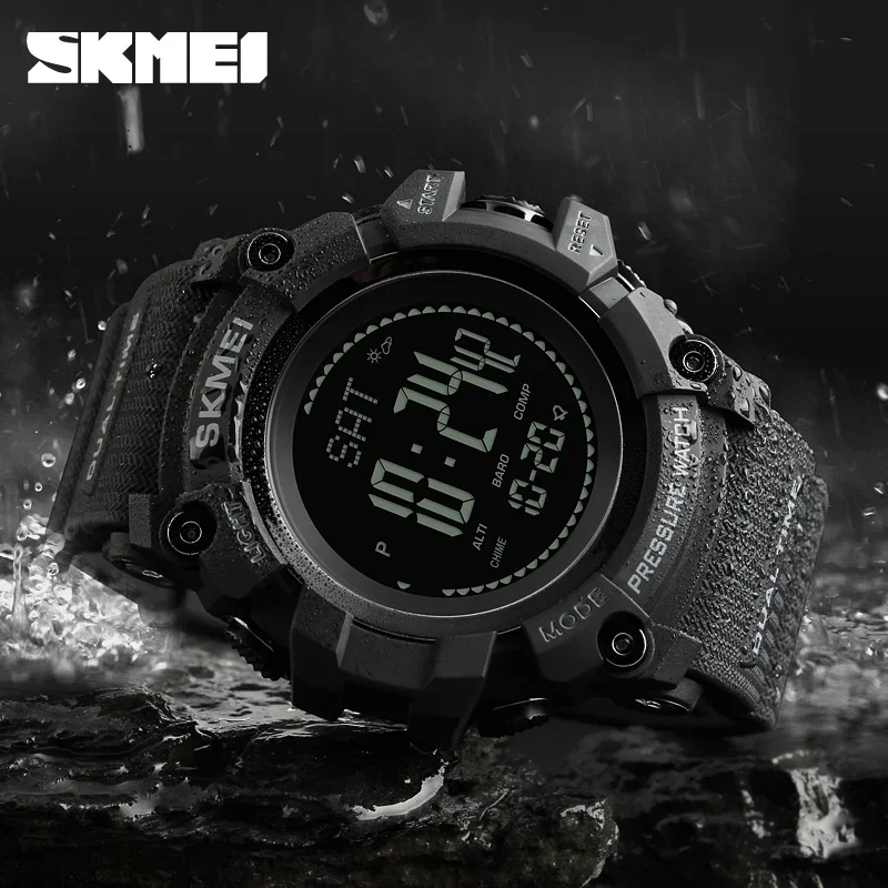 SKMEI 1358 jam tangan pelacak  - Altimeter Compass Watch ulasan dan harga