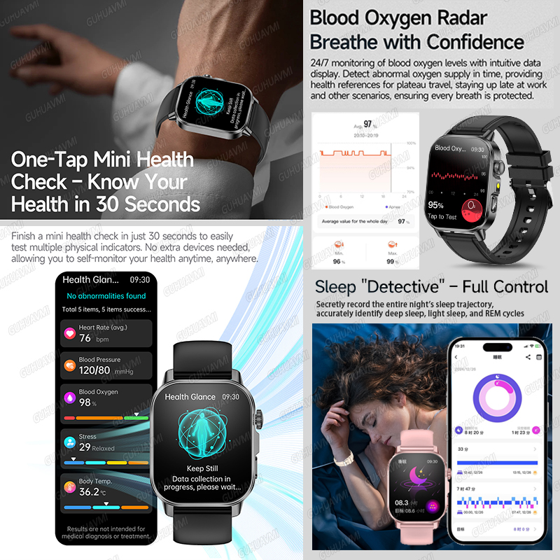 Jam Tangan Pintar Kesehatan Ba - Smartwatch Watches Gift For Men ulasan dan harga